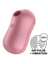 SATISFYER COTTON CANDY VIBRADOR CLITORIS AIR PULSE DE LA MARCA SATISFYER AIR PULSE