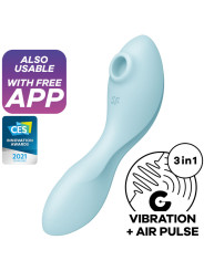 SATISFYER CURVY TRINITY 5+ - VIBRADOR 3 EN 1 CLÍTORIS Y PUNTO G DE LA MARCA SATISFYER CONNECT