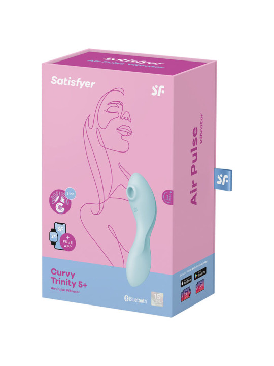 SATISFYER CURVY TRINITY 5+ - VIBRADOR 3 EN 1 CLÍTORIS Y PUNTO G DE LA MARCA SATISFYER CONNECT