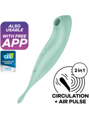 SATISFYER TWIRLING PRO+ VIBRADOR APP ONDAS PRESIÓN DE LA MARCA SATISFYER CONNECT