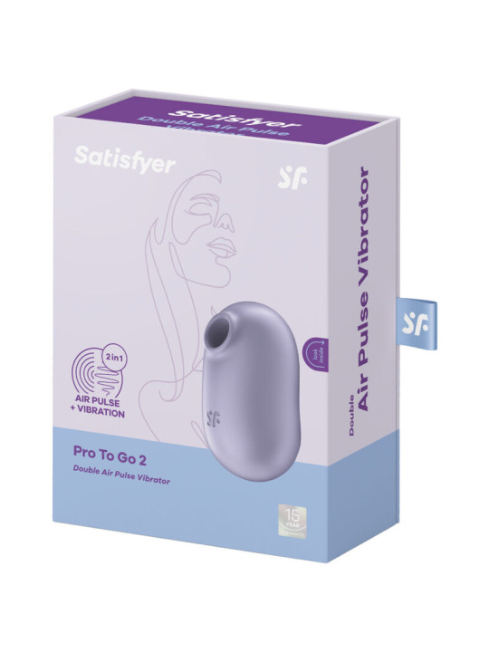 SATISFYER PRO TO GO 2 VIBRADOR DOBLE ESTIMULADOR CLITORIS DE LA MARCA SATISFYER AIR PULSE