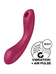 CURVE TRINITY 1 AIR PULSE VIBRADOR 3 EN 1 GRIS DE LA MARCA SATISFYER AIR PULSE