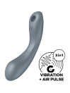 CURVE TRINITY 1 AIR PULSE VIBRADOR 3 EN 1 GRIS DE LA MARCA SATISFYER AIR PULSE