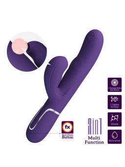 VIBRADOR PUNTO G PERLITA 3 EN 1 MULTIFUNCIÓN MORADO DE LA MARCA PRETTY LOVE FLIRTATION