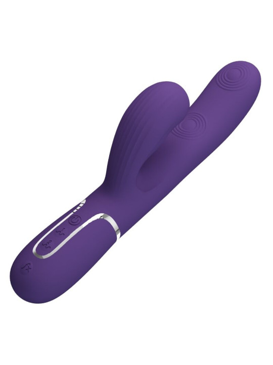 VIBRADOR PUNTO G PERLITA 3 EN 1 MULTIFUNCIÓN MORADO DE LA MARCA PRETTY LOVE FLIRTATION