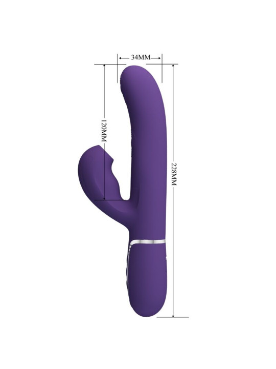 VIBRADOR PUNTO G PERLITA 3 EN 1 MULTIFUNCIÓN MORADO DE LA MARCA PRETTY LOVE FLIRTATION