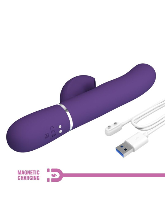 VIBRADOR PUNTO G PERLITA 3 EN 1 MULTIFUNCIÓN MORADO DE LA MARCA PRETTY LOVE FLIRTATION