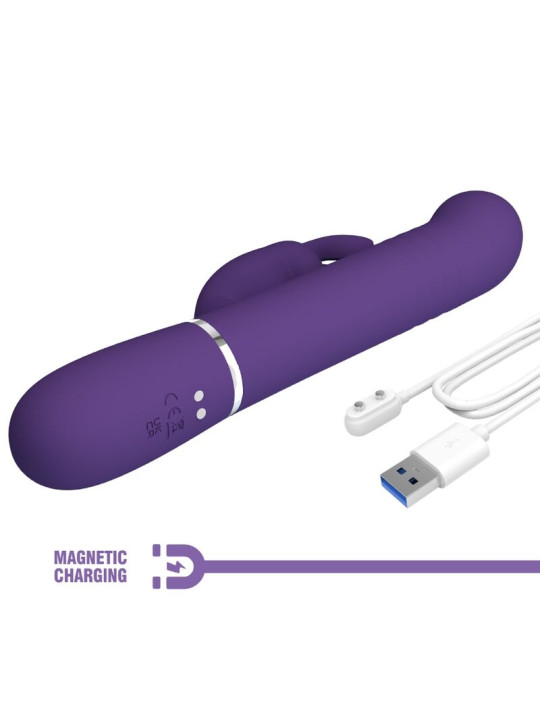 VIBRADOR RABBIT 4 EN 1 CON 7 FUNCIONES MORADO DE LA MARCA PRETTY LOVE FLIRTATION