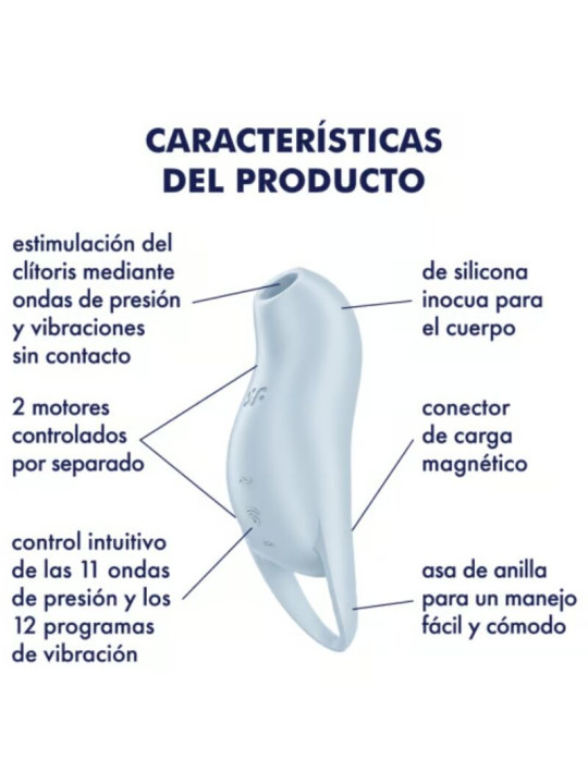 SATISFYER POCKET PRO 1 VIBRADOR CLITORIS ONDAS PRESIÓN DE LA MARCA SATISFYER AIR PULSE