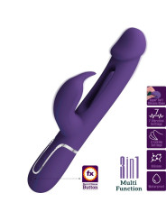 VIBRADOR RABBIT 3 EN 1 RECARGABLE CON LENGUA Y FUNCIONES MÚLTIPLES DE LA MARCA PRETTY LOVE FLIRTATION