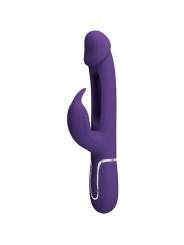 VIBRADOR RABBIT 3 EN 1 RECARGABLE CON LENGUA Y FUNCIONES MÚLTIPLES DE LA MARCA PRETTY LOVE FLIRTATION