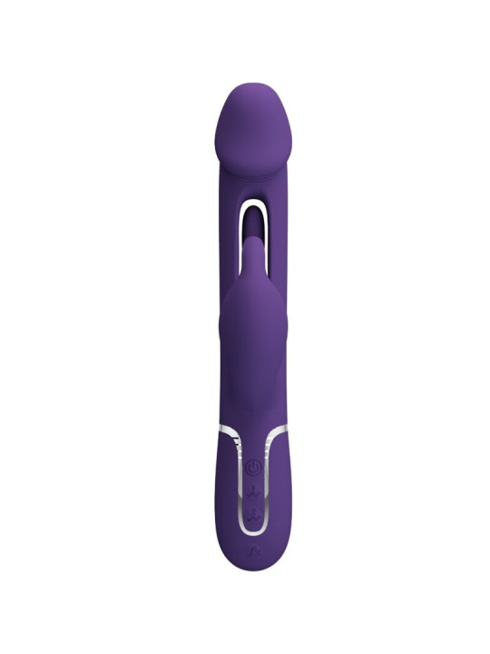 VIBRADOR RABBIT 3 EN 1 RECARGABLE CON LENGUA Y FUNCIONES MÚLTIPLES DE LA MARCA PRETTY LOVE FLIRTATION