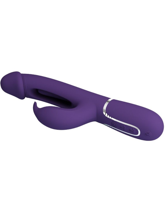 VIBRADOR RABBIT 3 EN 1 RECARGABLE CON LENGUA Y FUNCIONES MÚLTIPLES DE LA MARCA PRETTY LOVE FLIRTATION