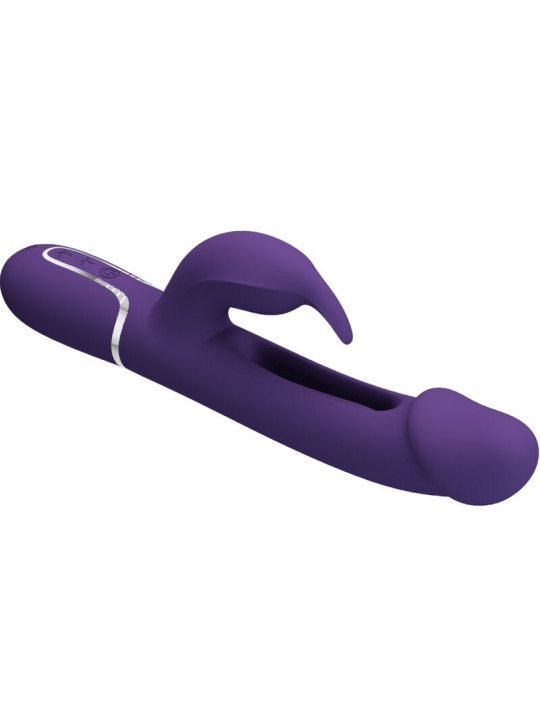 VIBRADOR RABBIT 3 EN 1 RECARGABLE CON LENGUA Y FUNCIONES MÚLTIPLES DE LA MARCA PRETTY LOVE FLIRTATION