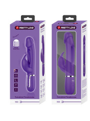 VIBRADOR RABBIT 3 EN 1 RECARGABLE CON LENGUA Y FUNCIONES MÚLTIPLES DE LA MARCA PRETTY LOVE FLIRTATION