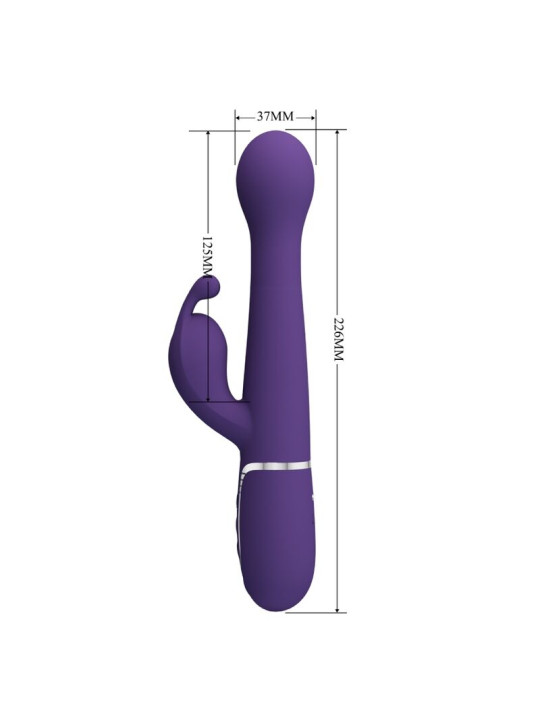 VIBRADOR RABBIT 3 EN 1 MULTIFUNCIÓN PLACER INTENSO MORADO DE LA MARCA PRETTY LOVE FLIRTATION