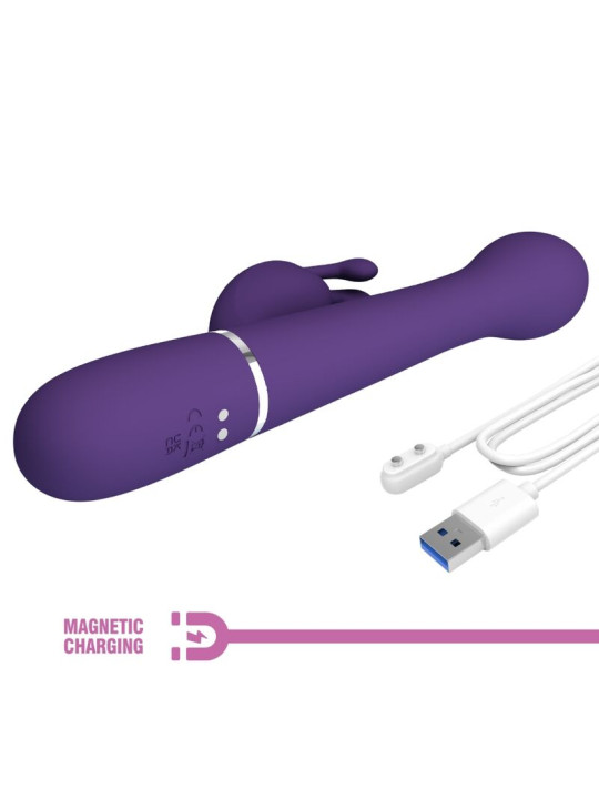 VIBRADOR RABBIT 3 EN 1 MULTIFUNCIÓN PLACER INTENSO MORADO DE LA MARCA PRETTY LOVE FLIRTATION