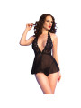 BABYDOLL Y TANGA DE ENCAJE NEGRO S - CHILIROSE DE LA MARCA CHILIROSE BABYDOLLS