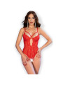 BODY CROTCHLESS DE ENCAJE ROJO S - CHILIROSE DE LA MARCA CHILIROSE BODIES