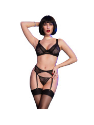 CONJUNTO LENCERÍA 4 PIEZAS NEGRO S CHILIROSE DE LA MARCA CHILIROSE SETS