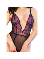 BODY CROTCHLESS ROSA CON LIGUERO Y MEDIAS - TALLA S DE LA MARCA CHILIROSE BODIES