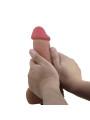 DILDO REALÍSTICO CON VENTOSA Y PIEL DESLIZANTE MULATO 23.4 CM DE LA MARCA PRETTY LOVE HIGH GRADE