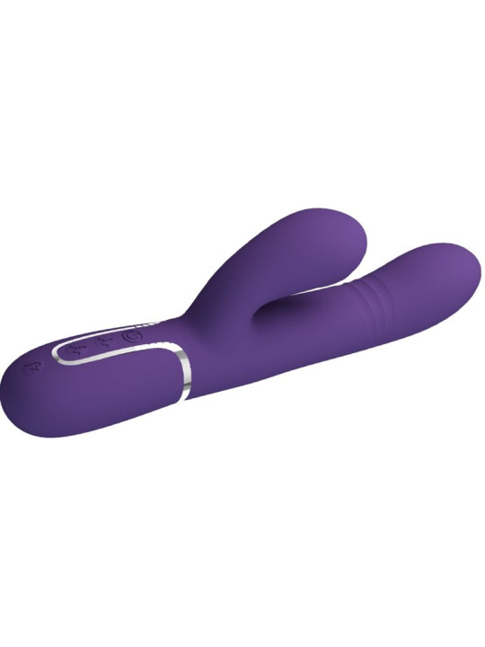 VIBRADOR RABBIT PUNTO G 7 MODOS RECARGABLE MORADO DE LA MARCA PRETTY LOVE FLIRTATION