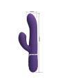 VIBRADOR RABBIT PUNTO G 7 MODOS RECARGABLE MORADO DE LA MARCA PRETTY LOVE FLIRTATION