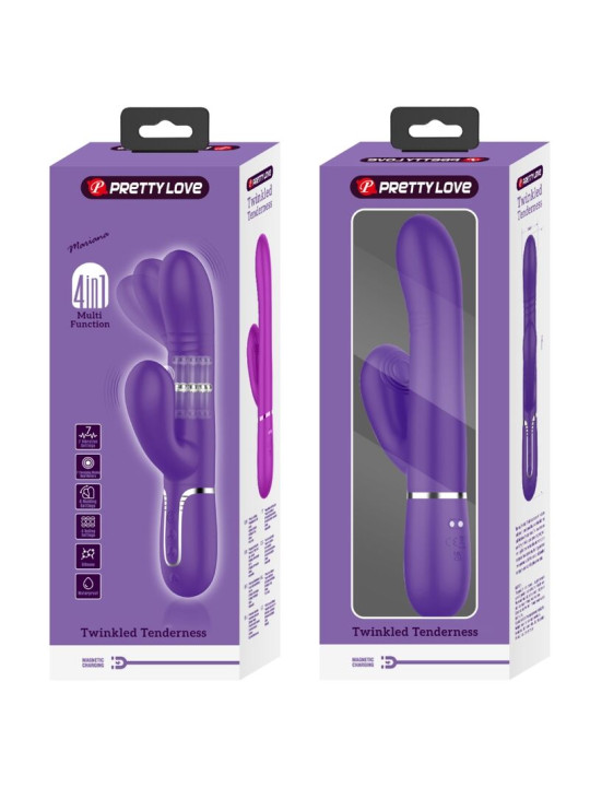 VIBRADOR RABBIT PUNTO G 7 MODOS RECARGABLE MORADO DE LA MARCA PRETTY LOVE FLIRTATION