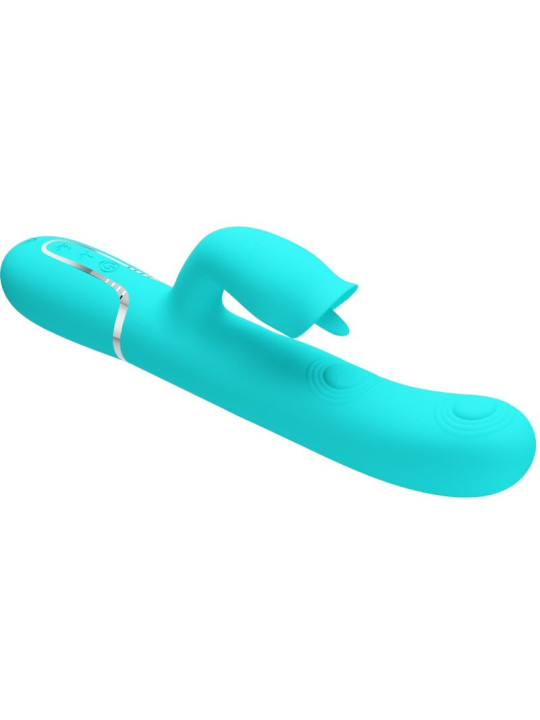 VIBRADOR RABBIT 7 MODOS LICKING VERDE AGUA DE LA MARCA PRETTY LOVE FLIRTATION