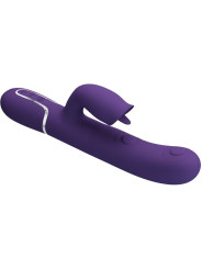 VIBRADOR RABBIT CON LICKING 7 MODOS MORADO DE LA MARCA PRETTY LOVE FLIRTATION