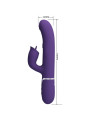 VIBRADOR RABBIT CON LICKING 7 MODOS MORADO DE LA MARCA PRETTY LOVE FLIRTATION