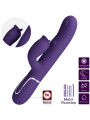 VIBRADOR RABBIT CON LICKING 7 MODOS MORADO DE LA MARCA PRETTY LOVE FLIRTATION