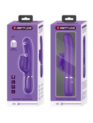 VIBRADOR RABBIT CON LICKING 7 MODOS MORADO DE LA MARCA PRETTY LOVE FLIRTATION