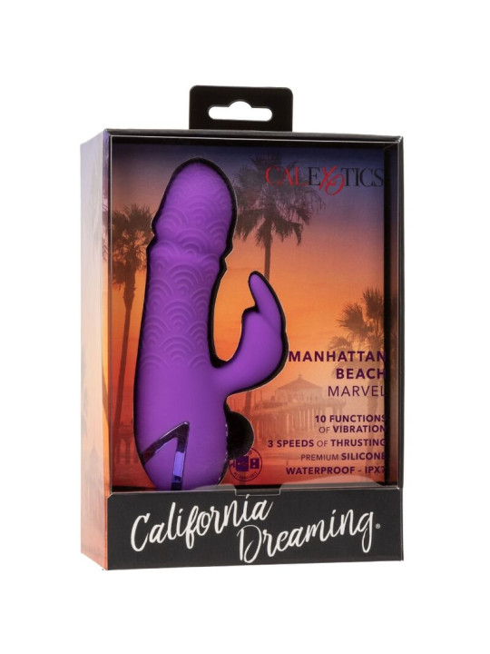 VIBRADOR RABBIT DUAL MANHATTAN BEACH MARVEL MORADO DE LA MARCA CALEXOTICS