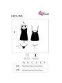 CAMISÓN TRANSPARENTE CON TANGA ENCAJE NEGRO S/M DE LA MARCA LIVCO CORSETTI SETS