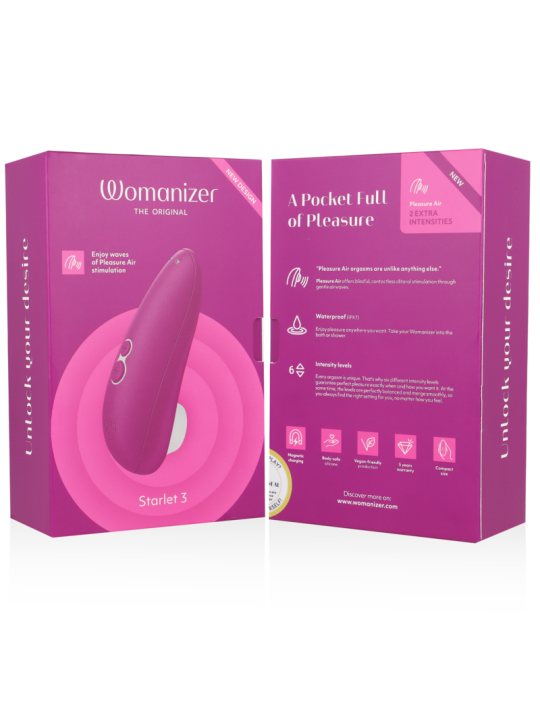 STARLET 3 ESTIMULADOR CLÍTORIS VIOLETA TECNOLOGÍA AIRE DE LA MARCA WOMANIZER