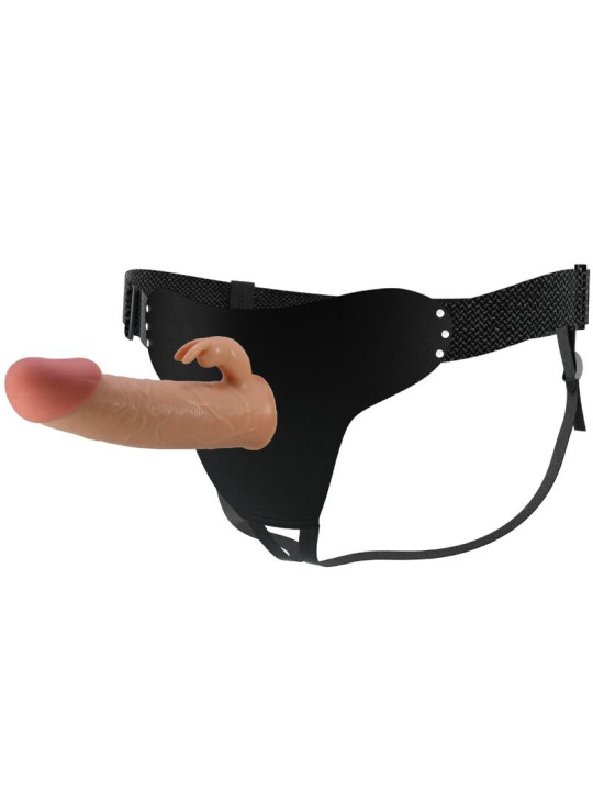 ARNÉS CON DILDO DE CONEJO 19 CM NATURAL PRETTYLOVE DE LA MARCA PRETTY LOVE