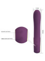 VIBRADOR RECARGABLE ETHAN LILA 12 MODOS CON APP DE LA MARCA PRETTY LOVE SMART