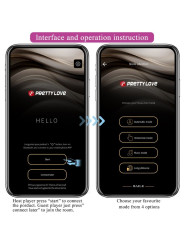 VIBRADOR RECARGABLE ETHAN LILA 12 MODOS CON APP DE LA MARCA PRETTY LOVE SMART