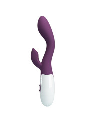 VIBRADOR DUAL PUNTO G Y CLÍTORIS 30 FUNCIONES MORADO DE LA MARCA PRETTY LOVE FLIRTATION