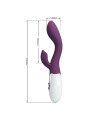 VIBRADOR DUAL PUNTO G Y CLÍTORIS 30 FUNCIONES MORADO DE LA MARCA PRETTY LOVE FLIRTATION