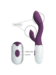 VIBRADOR DUAL PUNTO G Y CLÍTORIS 30 FUNCIONES MORADO DE LA MARCA PRETTY LOVE FLIRTATION