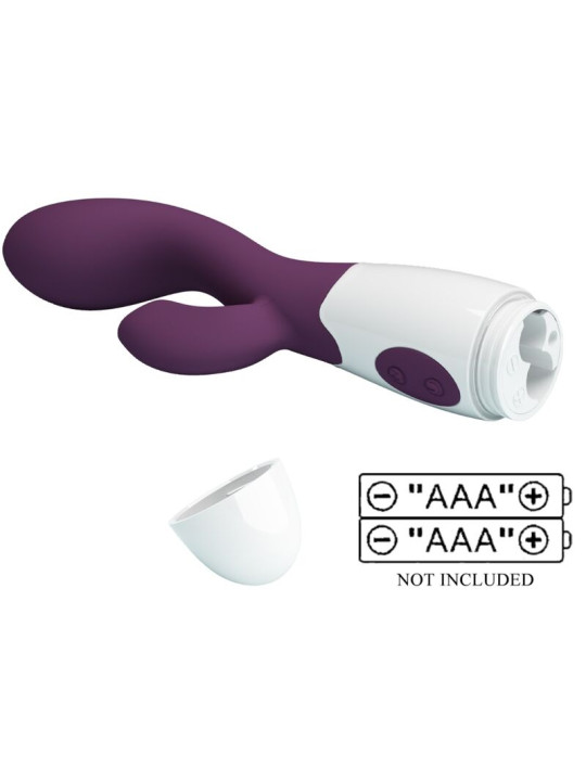 VIBRADOR DUAL PUNTO G Y CLÍTORIS 30 FUNCIONES MORADO DE LA MARCA PRETTY LOVE FLIRTATION