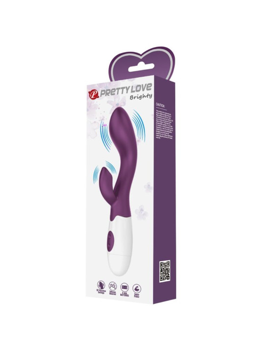 VIBRADOR DUAL PUNTO G Y CLÍTORIS 30 FUNCIONES MORADO DE LA MARCA PRETTY LOVE FLIRTATION