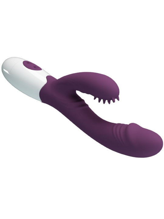 VIBRADOR RABBIT ESTIMULADOR PUNTO G MORADO 7 MODOS DE LA MARCA PRETTY LOVE FLIRTATION