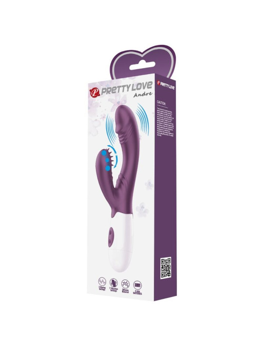 VIBRADOR RABBIT BUTTERFLY KISS ESTIMULADOR PUNTO G MORADO DE LA MARCA PRETTY LOVE FLIRTATION