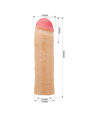 FUNDA EXTENSORA DE PENE REALISTA 2 PULGADAS DE LA MARCA PRETTY LOVE MALE