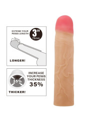 FUNDA PENE EXTENSORA 3 PULGADAS TEXTURA REALISTA DE LA MARCA PRETTY LOVE MALE