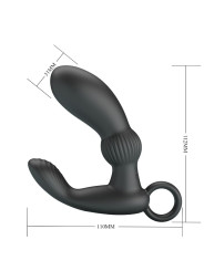 MASAGEADOR VIBRADOR ANAL CAYLA NEGRO 12 MODOS DE LA MARCA PRETTY LOVE